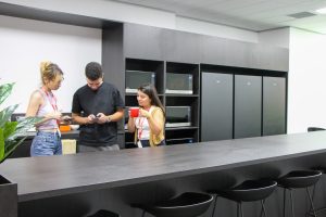 Kitchen with students